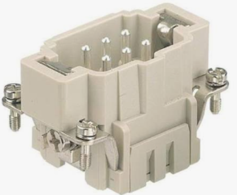 09330062616 | Harting | Вставка разъёма Han ES 6+PE штыревая Push-In 16A