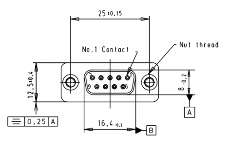09641117227 | HARTING | 9 way S Cup Female 470 Wout
