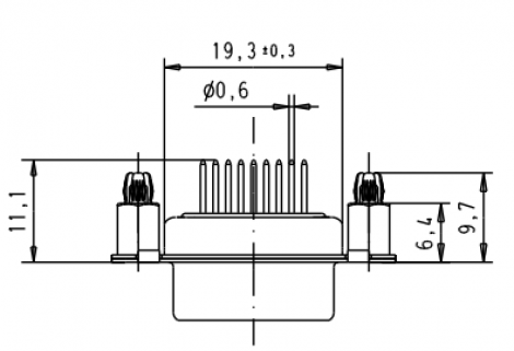 09641127236 | HARTING | 9 way Straight Female 1k SBClip3