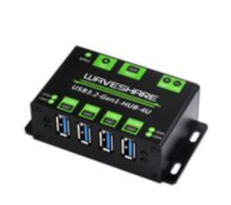 USB3.2-Gen1-HUB-4U, 4-канальный USB 3.2 Gen1 хаб, металлический корпус с ... | Waveshare |