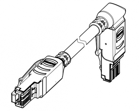 09451511510XL | HARTING | Шлейф RJI RJ45 GL plug Cat6, 8p (bl) 100pcs.