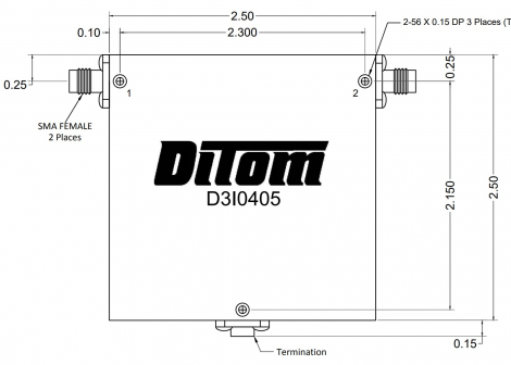 D3I0780S | DiTom Microwave | Изолятор одного соединения