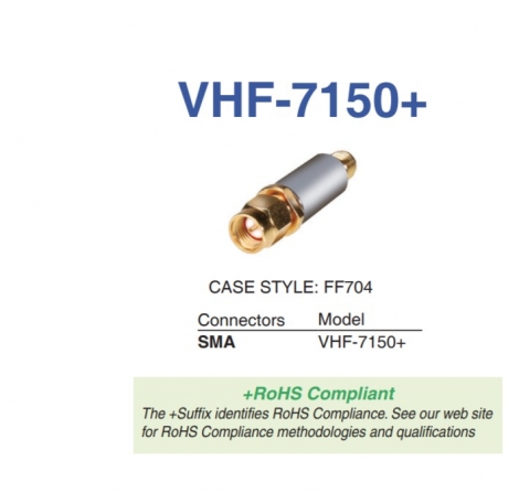 VHF-7150+ Фильтр высоких частот
