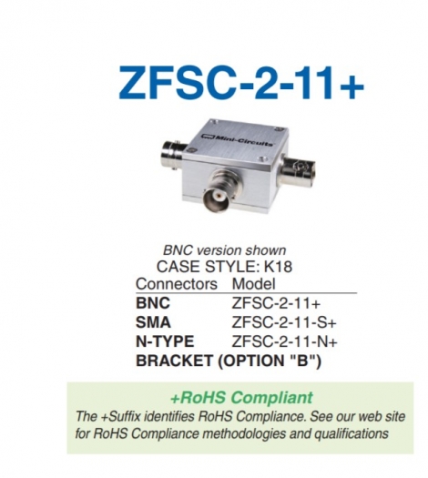 ZFSC-2-11-N+ Сплиттер