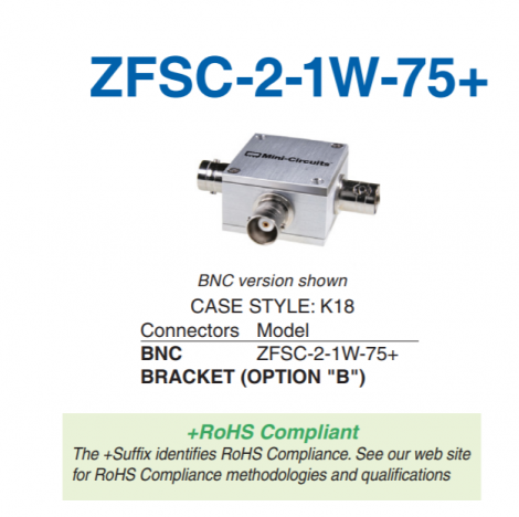 ZFSC-2-1W-75+ Сплиттер