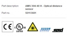 AMS 304i 40 H | Leuze Electronic | Оптический датчик расстояния (арт. 50113681)