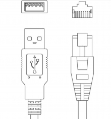 KB USB-1 HS 65x8 | Leuze Electronic | Соединительный кабель (арт. 50120432)