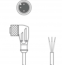 KD U-M12-3W-V1-020 | Leuze Electronic Соединительный кабель (арт. 50130677)