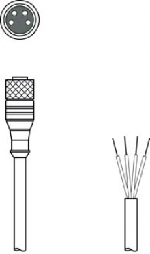 KD U-M8-4A-V1-100 Соединительный кабель (арт. 50130851)