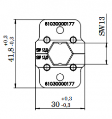 61030000177 | HARTING | INDUCOM - Crimp tool Insert 13.0 mm