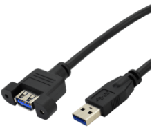 SC-3APK001F | Stewart Connector | CABLE USB 3.0 MALE TO FEMALE 1FT