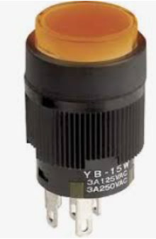YB15WCKW01-5F24-JF | NKK Switches | Кнопочный переключатель с подсветкой
