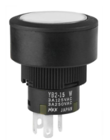 YB215CWCKW01-6B-JB SWITCH PUSHBUTTON SPDT 3A 125V | NKK Switches | Кнопка